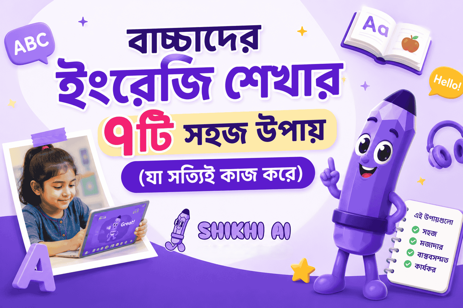 বাচ্চাদের ইংরেজি শেখার ৭টি সহজ উপায়