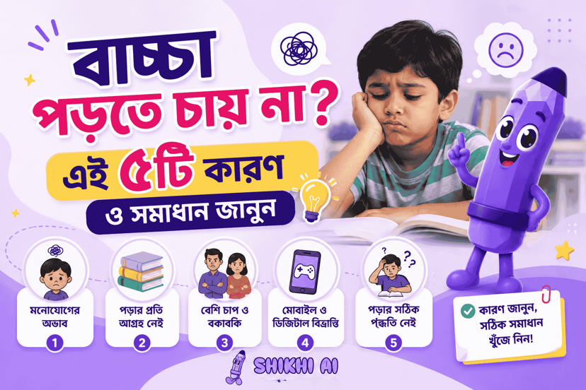 বাচ্চা পড়তে চায় না — কারণ ও সমাধান